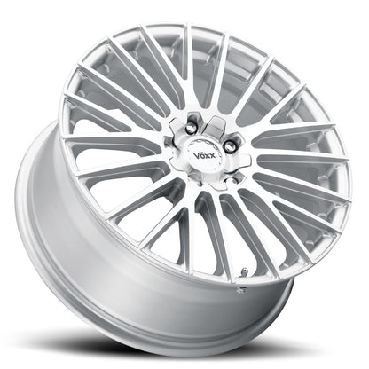 18x8 Voxx Capo Silver Mach Face Wheel 5x4.25/5x4.5 (45mm)