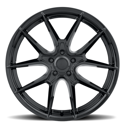 20x10 Voxx Replica Mustang GT5 Dark Horse Gloss Black Wheel 5x4.5 (48mm)