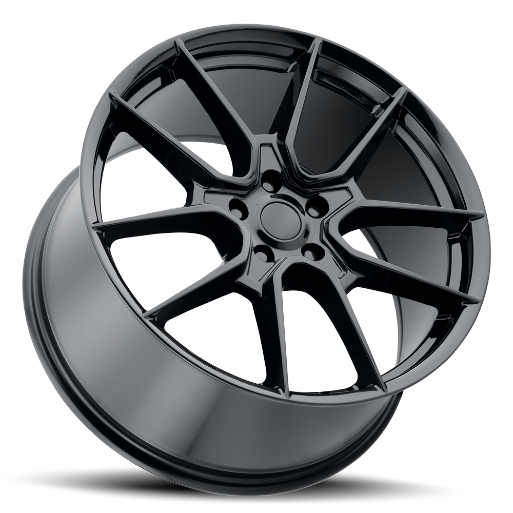 20x10 Voxx Replica Mustang GT5 Dark Horse Gloss Black Wheel 5x4.5 (48mm)