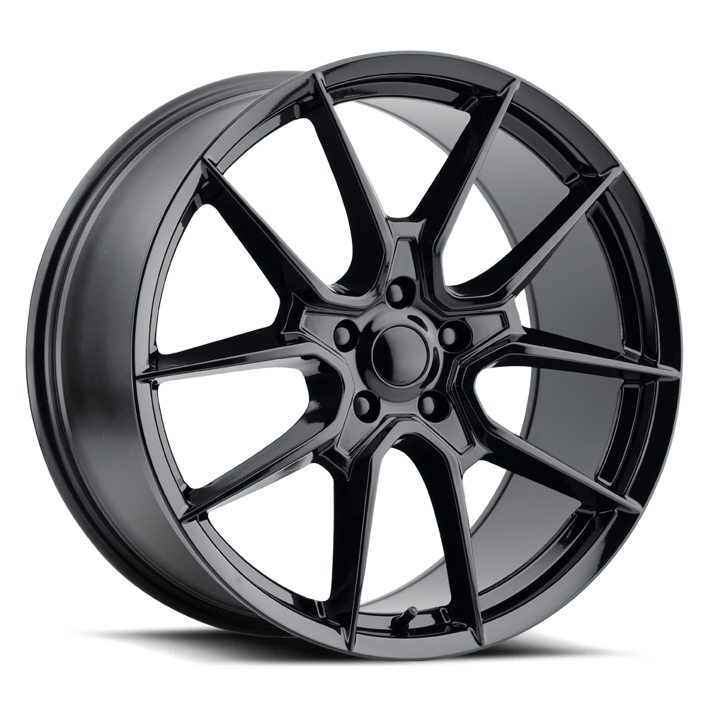 20x10 Voxx Replica Mustang GT5 Dark Horse Gloss Black Wheel 5x4.5 (48mm)