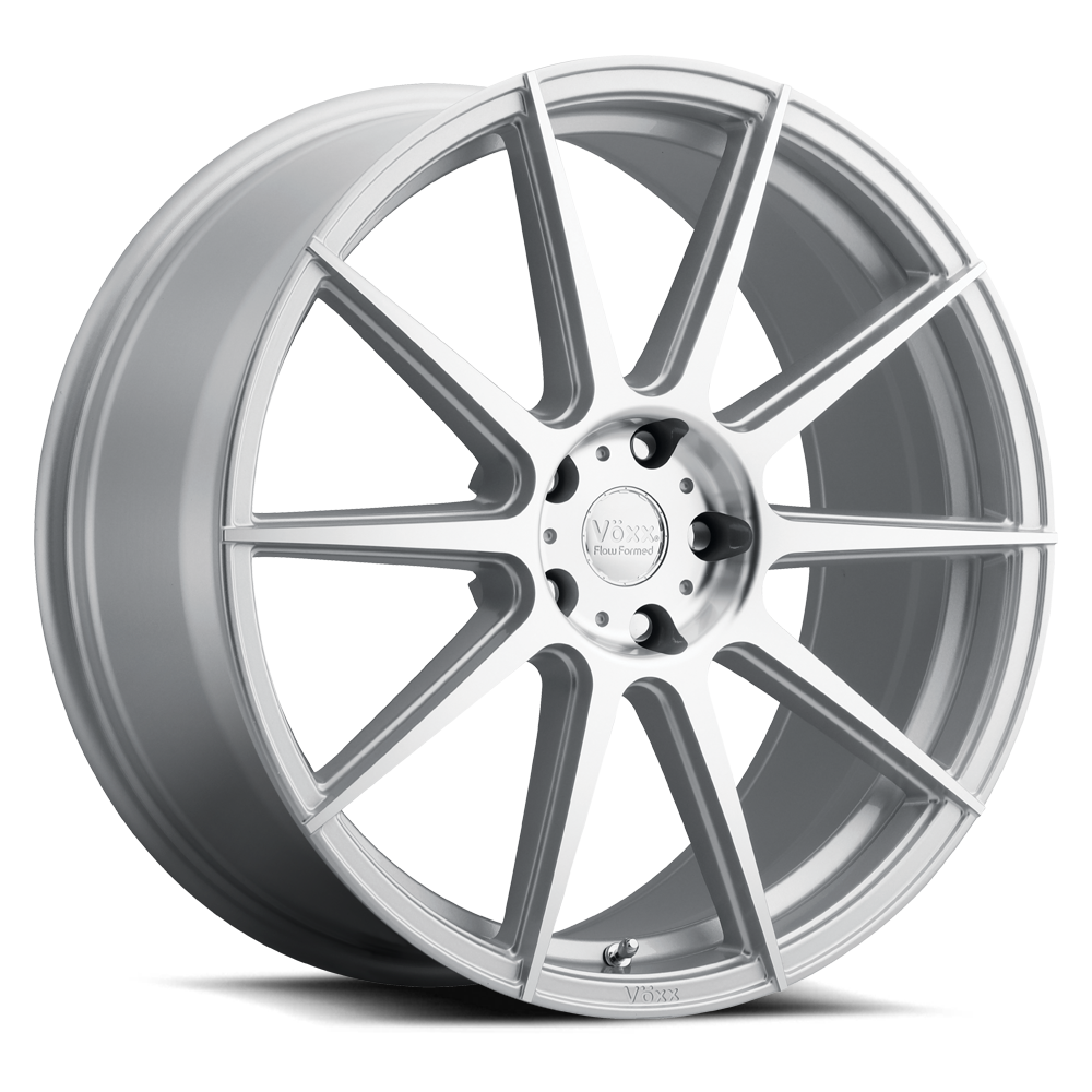 19x8.5 Voxx Lucca Silver w/Mach Face Wheel 5x4.5 (35mm)