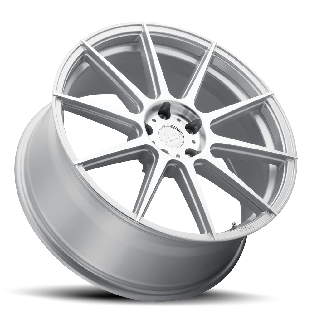 19x8.5 Voxx Lucca Silver w/Mach Face Wheel 5x4.5 (35mm)