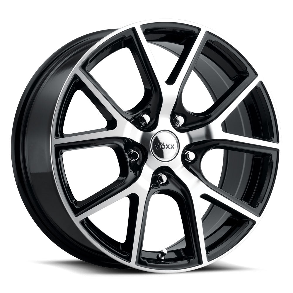 18x8 Voxx Lumi Gloss Black Machined Face Wheel 5x115 (20mm)