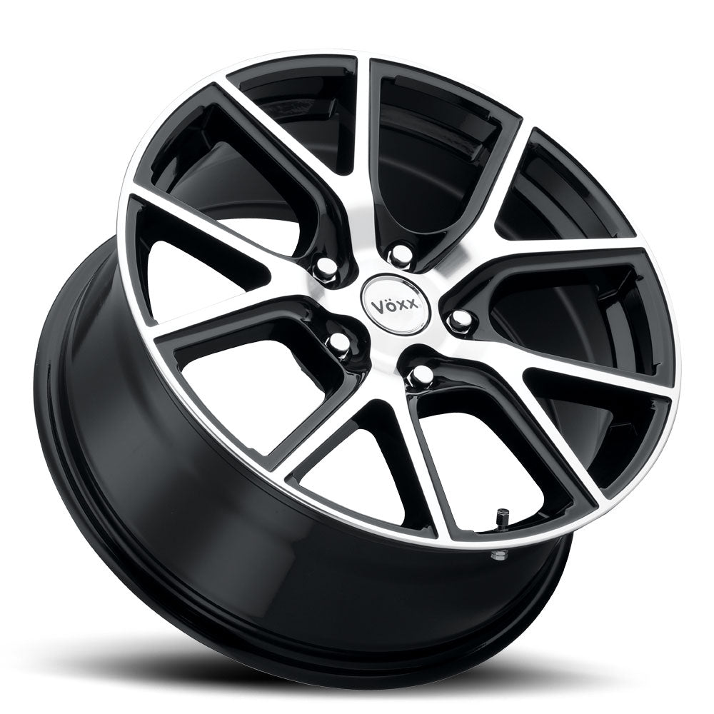 18x8 Voxx Lumi Gloss Black Machined Face Wheel 5x115 (20mm)