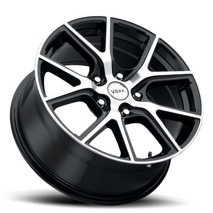 18x8 Voxx Lumi Gloss Black Machined Face Wheel 5x115 (20mm)