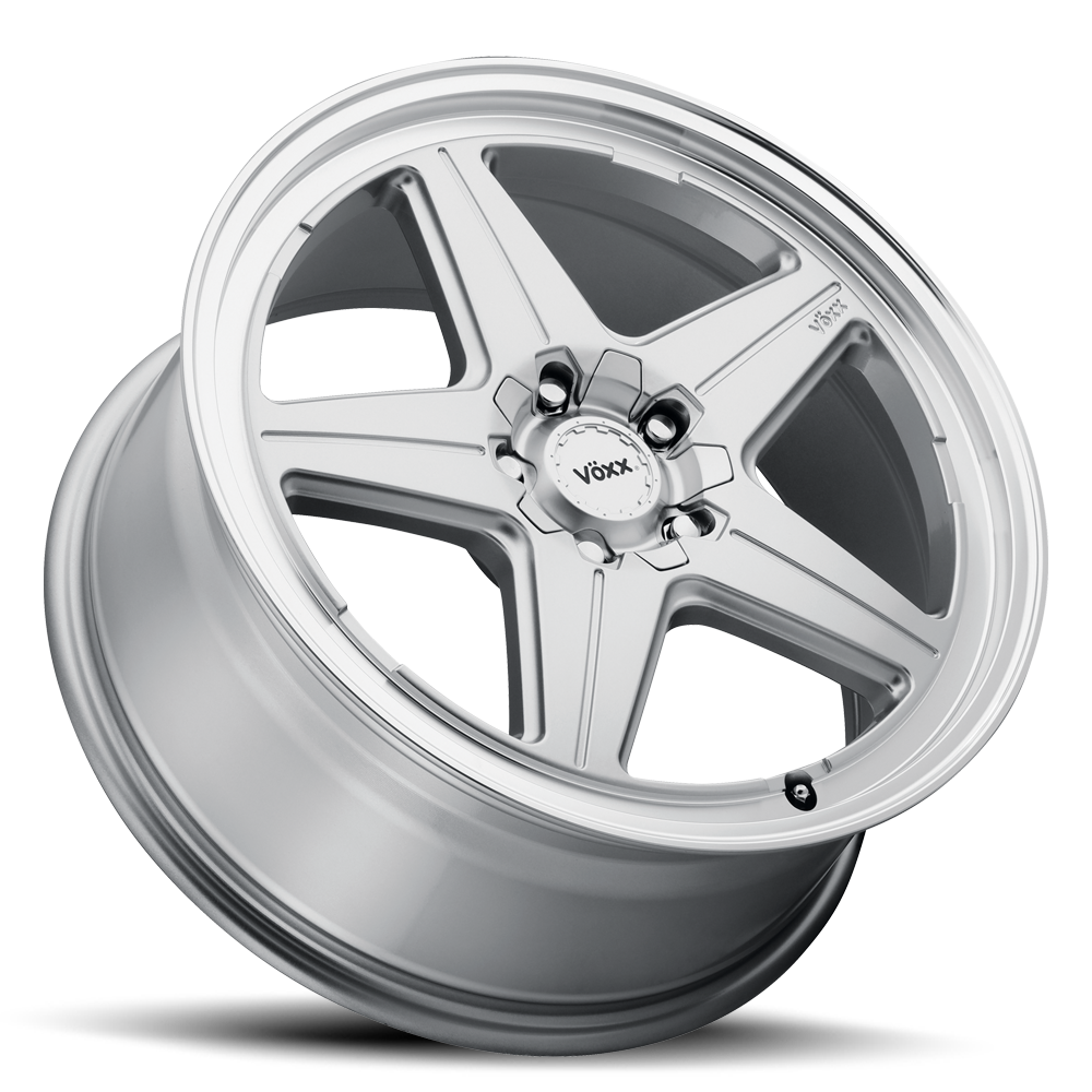 17x7.5 Voxx Nesso Silver W/Machined Lip Wheel 5x4.25/5x4.5 (40mm)