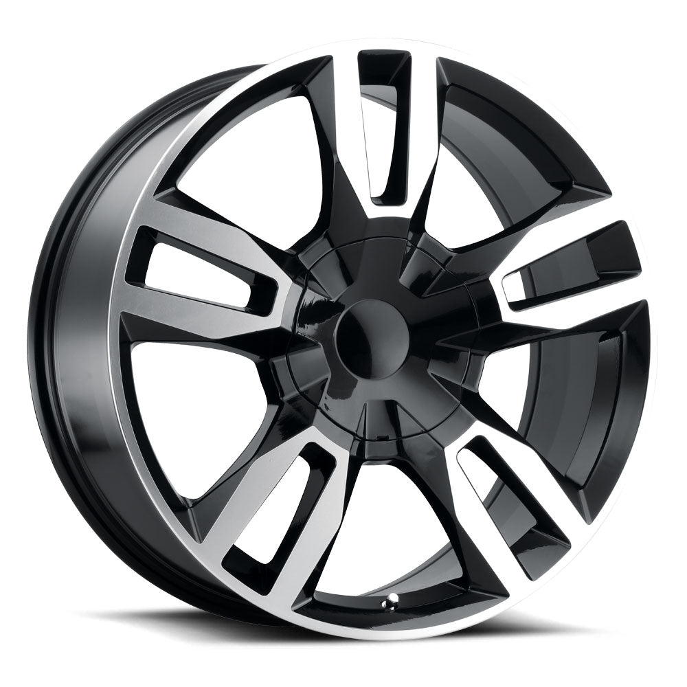 22x9 Voxx Replica RST Gloss Black Machined Face Wheel 6x5.5 (24mm)