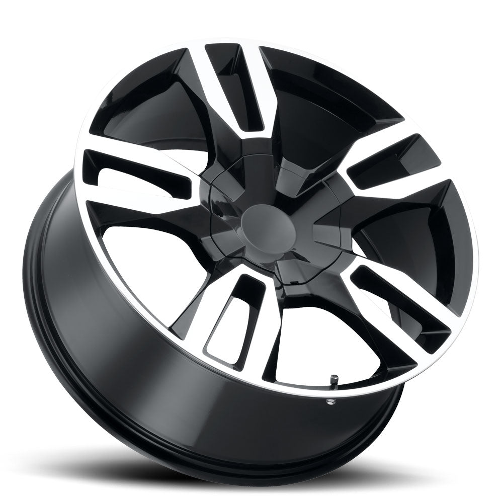 22x9 Voxx Replica RST Gloss Black Machined Face Wheel 6x5.5 (24mm)