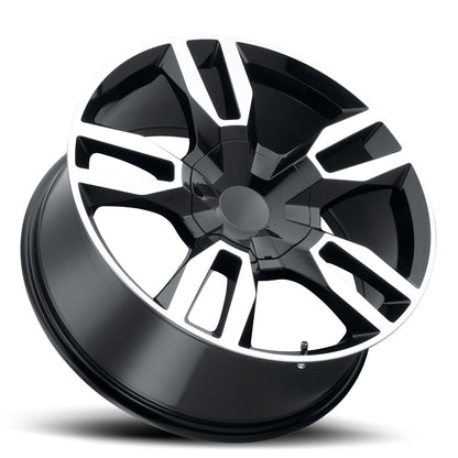 22x9 Voxx Replica RST Gloss Black Machined Face Wheel 6x5.5 (24mm)