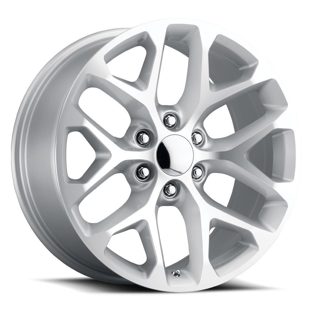 22x9 Voxx Replica SNWFL Silver Machined Face Wheel 6x5.5 (24mm)