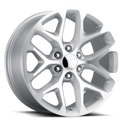 22x9 Voxx Replica SNWFL Silver Machined Face Wheel 6x5.5 (24mm)