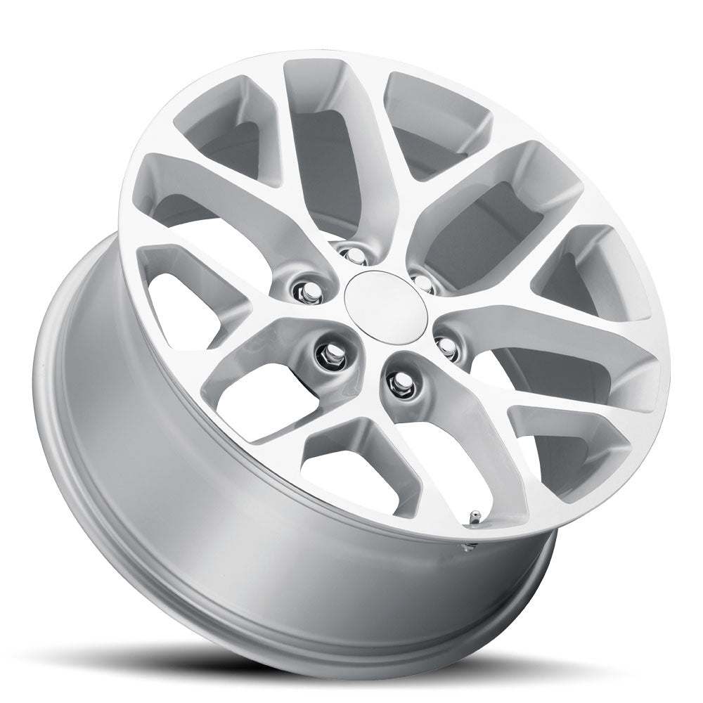 22x9 Voxx Replica SNWFL Silver Machined Face Wheel 6x5.5 (24mm)