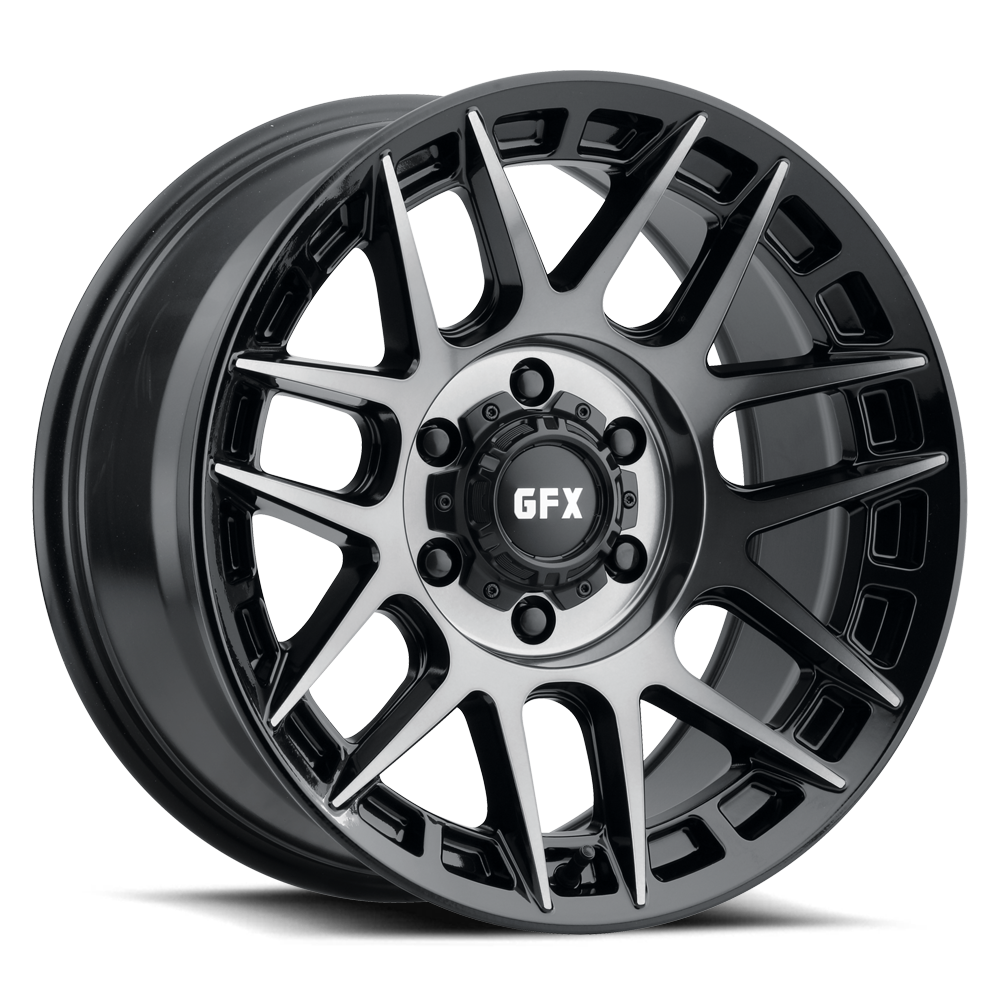 18x9 G-FX TM8 Gloss Black with Dark Tint Wheel 6x5.5 (0mm)