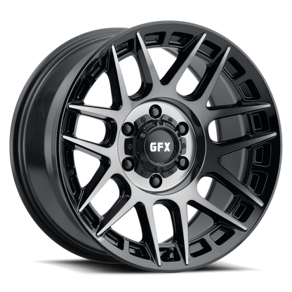 18x9 G-FX TM8 Gloss Black with Dark Tint Wheel 6x5.5 (0mm)