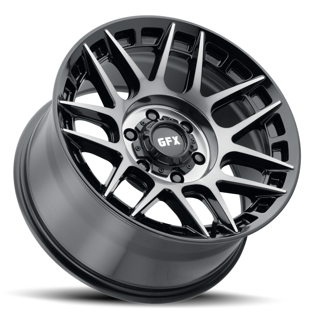 17x8.5 G-FX TM8 Gloss Black with Dark Tint Wheel 6x5.5 (-6mm)