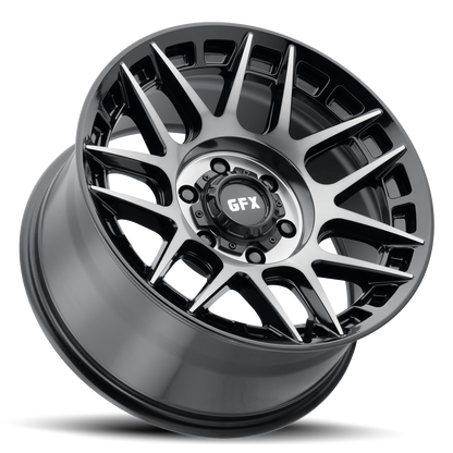 17x8.5 G-FX TM8 Gloss Black with Dark Tint Wheel 6x5.5 (-6mm)