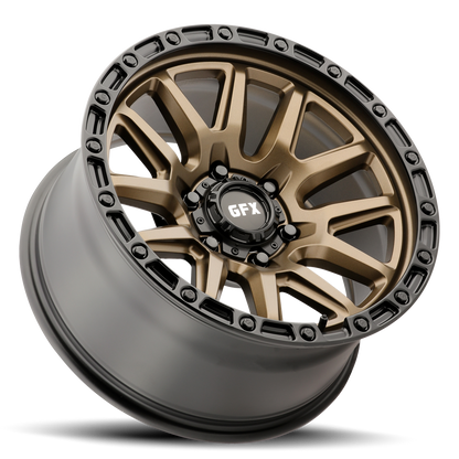 17x9 G-FX TR26 Bronze w/Black Lip & Matte Black Bolts Wheel 6x5.5 (0mm)