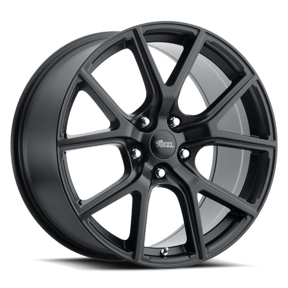 18x8 Voxx Replica Track Hawk Matte Black Wheel 5x5 (40mm)