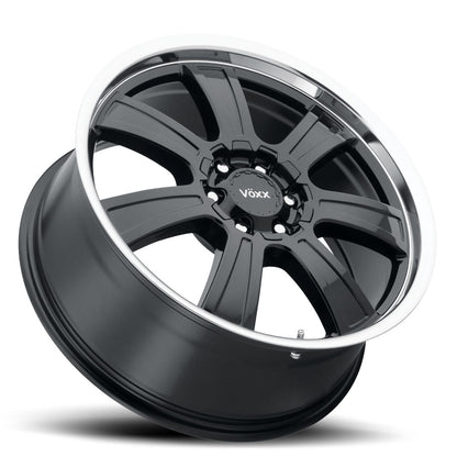 18x8.5 Voxx Sotto Gloss Black Wheel 6x5/6x135 (39mm)