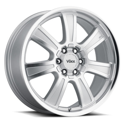 17x8.5 Voxx Turin Silver Mirror Machined Face and Lip Wheel 6x132/6x5.5 (39mm)