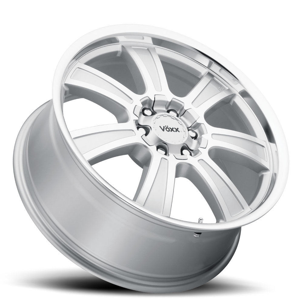 17x8.5 Voxx Turin Silver Mirror Machined Face and Lip Wheel 6x5/6x135 (39mm)