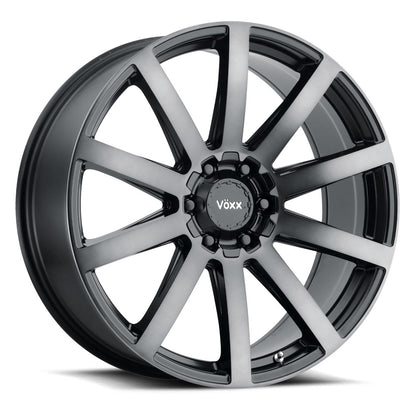 22x9 Voxx Vento Gloss Black Dark Tint Wheel 6x135/6x5.5 (30mm)