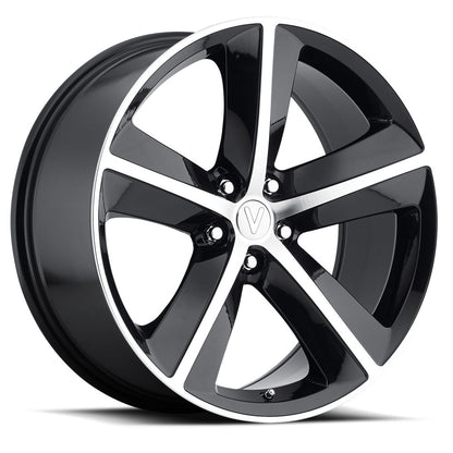 20x9 Voxx Replica Dodge Challenger Gloss Black Machined Face Wheel 5x115 (20mm)