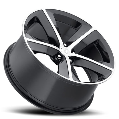 20x9 Voxx Replica Dodge Challenger Gloss Black Machined Face Wheel 5x115 (20mm)