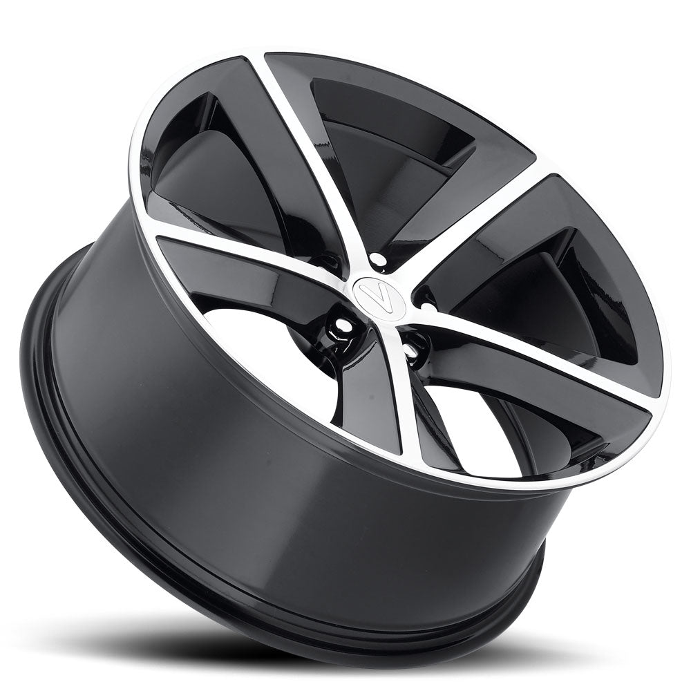 20x9 Voxx Replica Dodge Challenger Gloss Black Machined Face Wheel 5x115 (20mm)