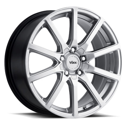 18x8 Voxx Este Bright Silver Wheel 5x112/5x120 (45mm)