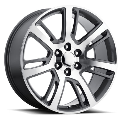 22x9 Voxx Replica Escalade Platinum Gunmetal Machined Face Wheel 6x5.5 (31mm)