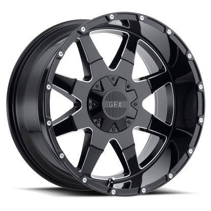 18x9 G-FX TR-12 Gloss Black Milled Wheel 5x5.5/5x150 (18mm)