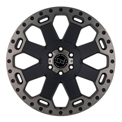 22x10 Black Rhino WARLORD MATTE BLACK W/ MACHINED DARK TINT Wheel 8x170 (12mm)