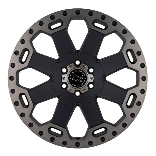 22x10 Black Rhino WARLORD MATTE BLACK W/ MACHINED DARK TINT Wheel 8X6.5 (12mm)