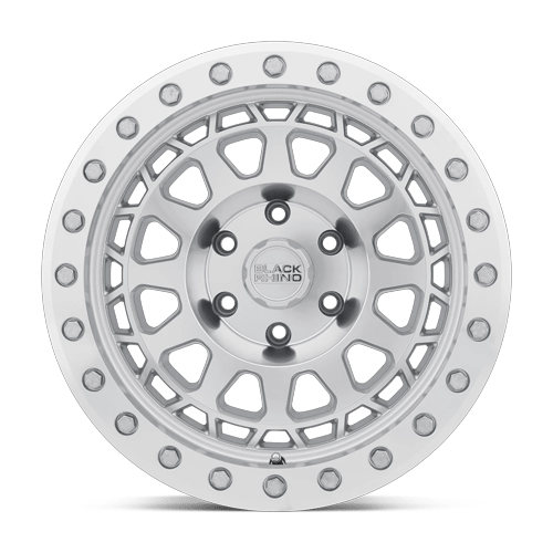 17x9 Black Rhino Primm Silver W/ Mirror Face & Machined Ring Wheel 8x180 (12mm)