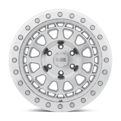 17x9 Black Rhino Primm Silver W/ Mirror Face & Machined Ring Wheel 8x180 (12mm)