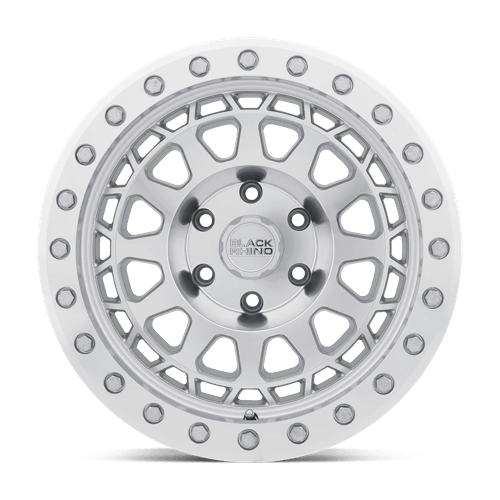 17x9 Black Rhino Primm Silver W/ Mirror Face & Machined Ring Wheel 6x135 (0mm)