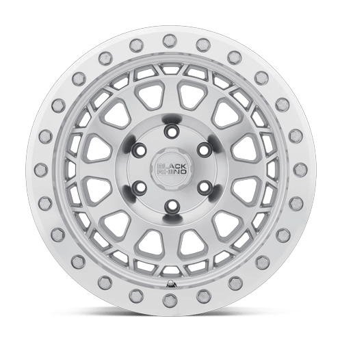 17x9 Black Rhino Primm Silver W/ Mirror Face & Machined Ring Wheel 5x5 (0mm)