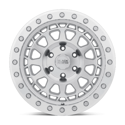 17x9 Black Rhino Primm Silver W/ Mirror Face & Machined Ring Wheel 6x135 (0mm)