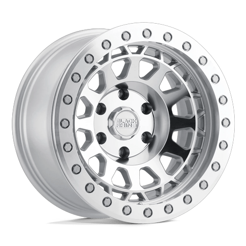 17x9 Black Rhino Primm Silver W/ Mirror Face & Machined Ring Wheel 8x180 (12mm)
