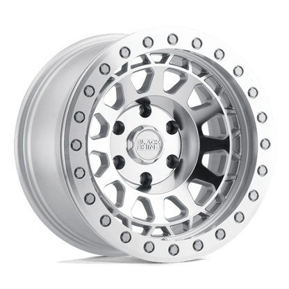 17x9 Black Rhino Primm Silver W/ Mirror Face & Machined Ring Wheel 6x135 (0mm)