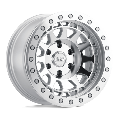 17x9 Black Rhino Primm Silver W/ Mirror Face & Machined Ring Wheel 8x180 (12mm)