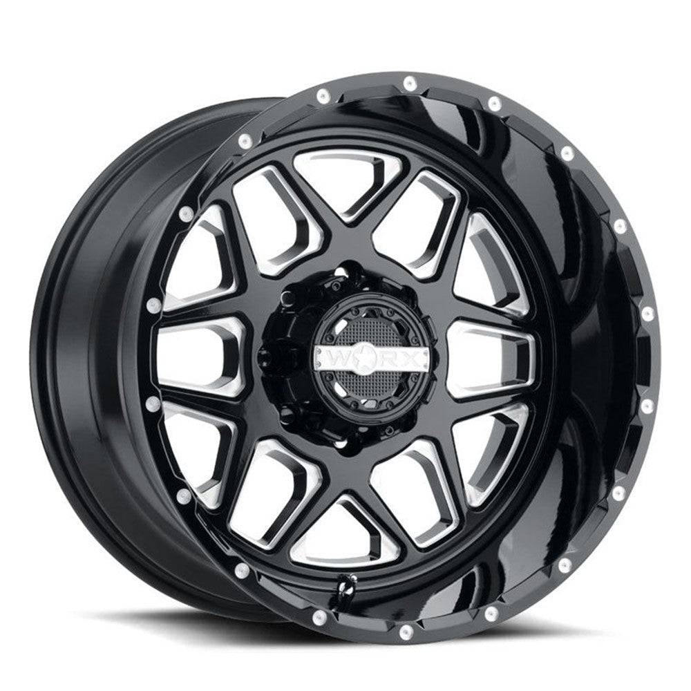 22x12 Dropstars 654BM Gloss Black Wheel 8x180 -44
