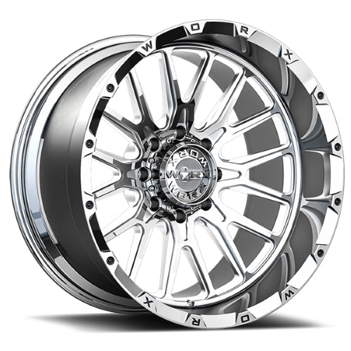 22x12 Worx Forged WF818P High Luster Full Polished Wheel 8x6.5 (-44mm)