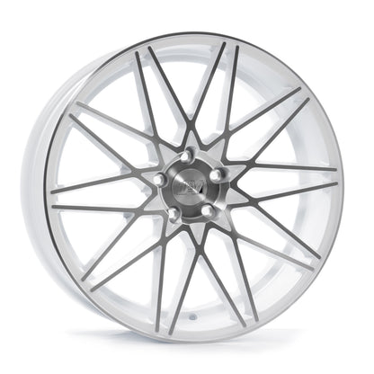 22x9 Axe ZX4 White Wheels 5x120 (20mm) Set of 4