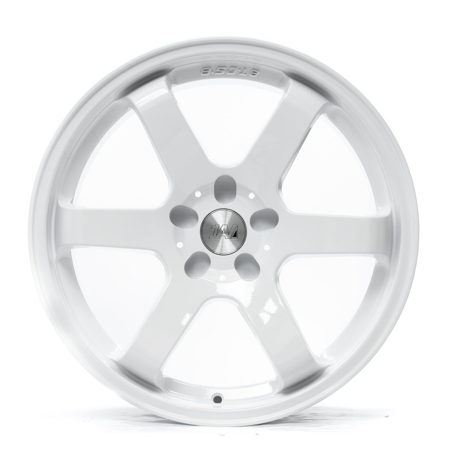 18x8.5 Axe ZX6 White Wheels Blank (40mm) Set of 4