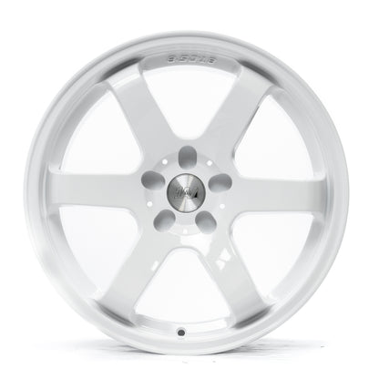 18x8.5 Axe ZX6 White Wheels Blank (40mm) Set of 4