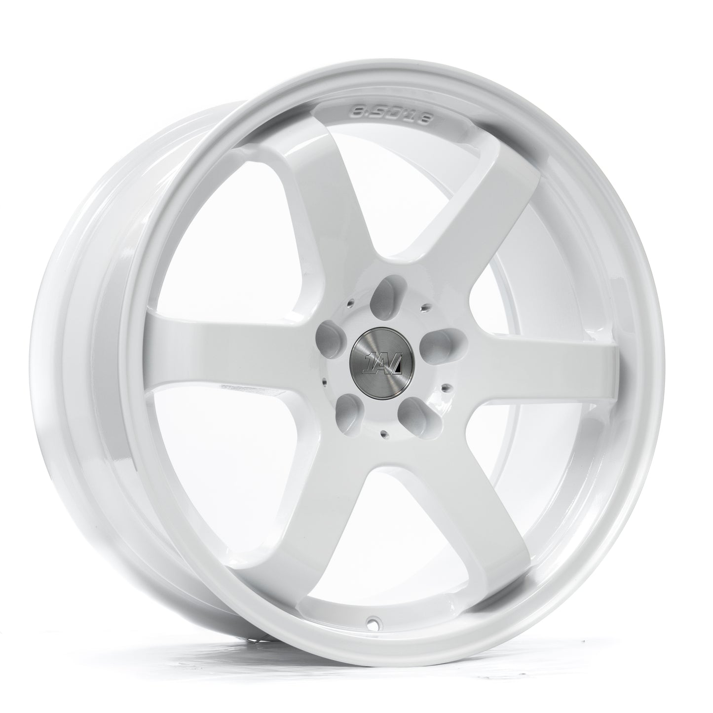 18x8.5 Axe ZX6 White Wheels Blank (40mm) Set of 4