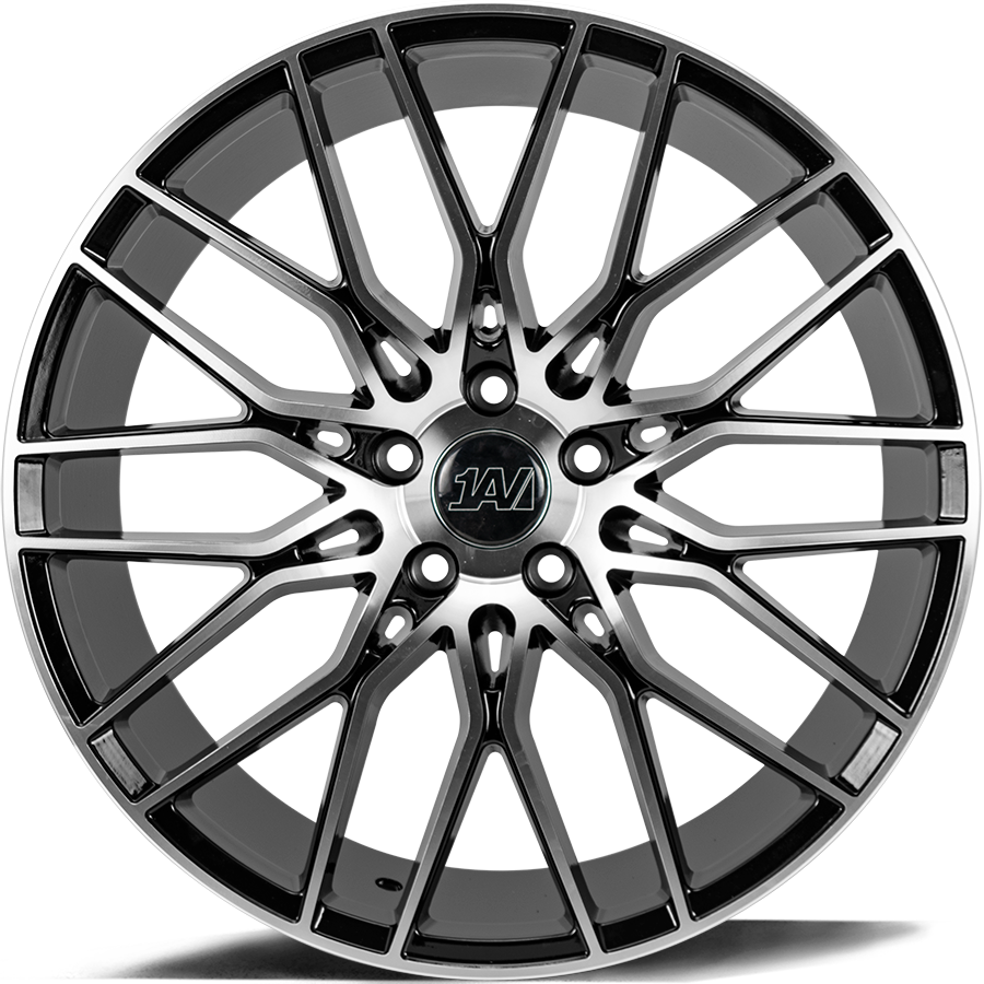 20x8.5 Axe ZX8 Black And Polished Face Wheels Blank (35mm) Set of 4