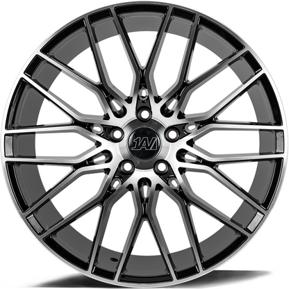 20x8.5 Axe ZX8 Black And Polished Face Wheels Blank (35mm) Set of 4